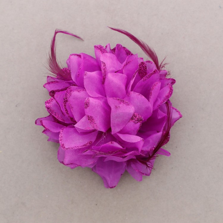 BROCHE FLOR TELA 15CM