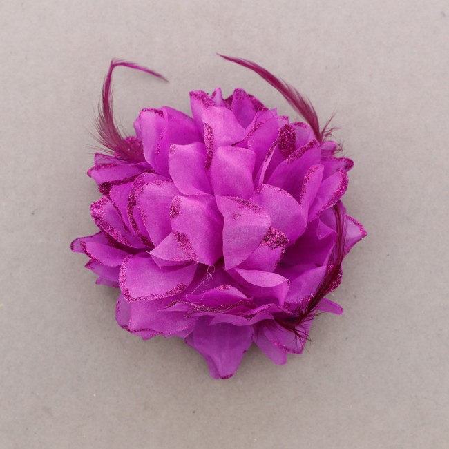 BROCHE FLOR TELA 15CM
