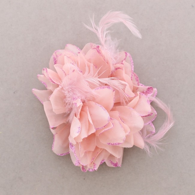 BROCHE FLOR TELA 15CM