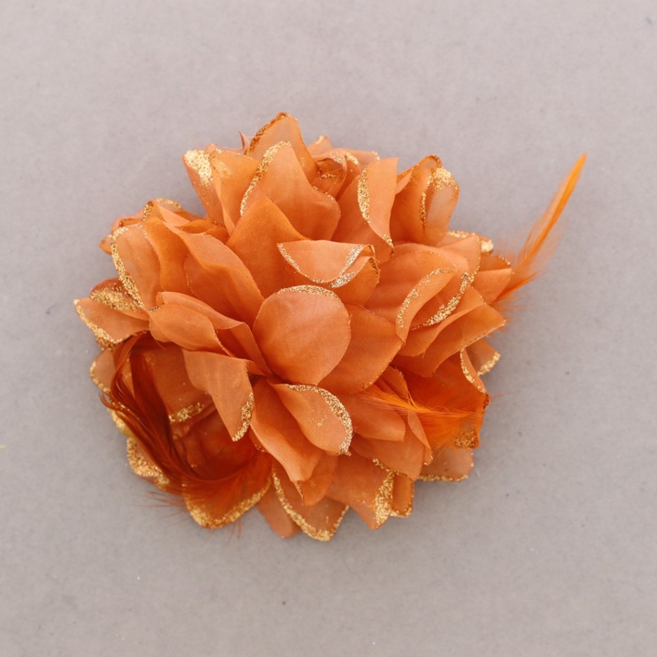 BROCHE FLOR TELA 15CM