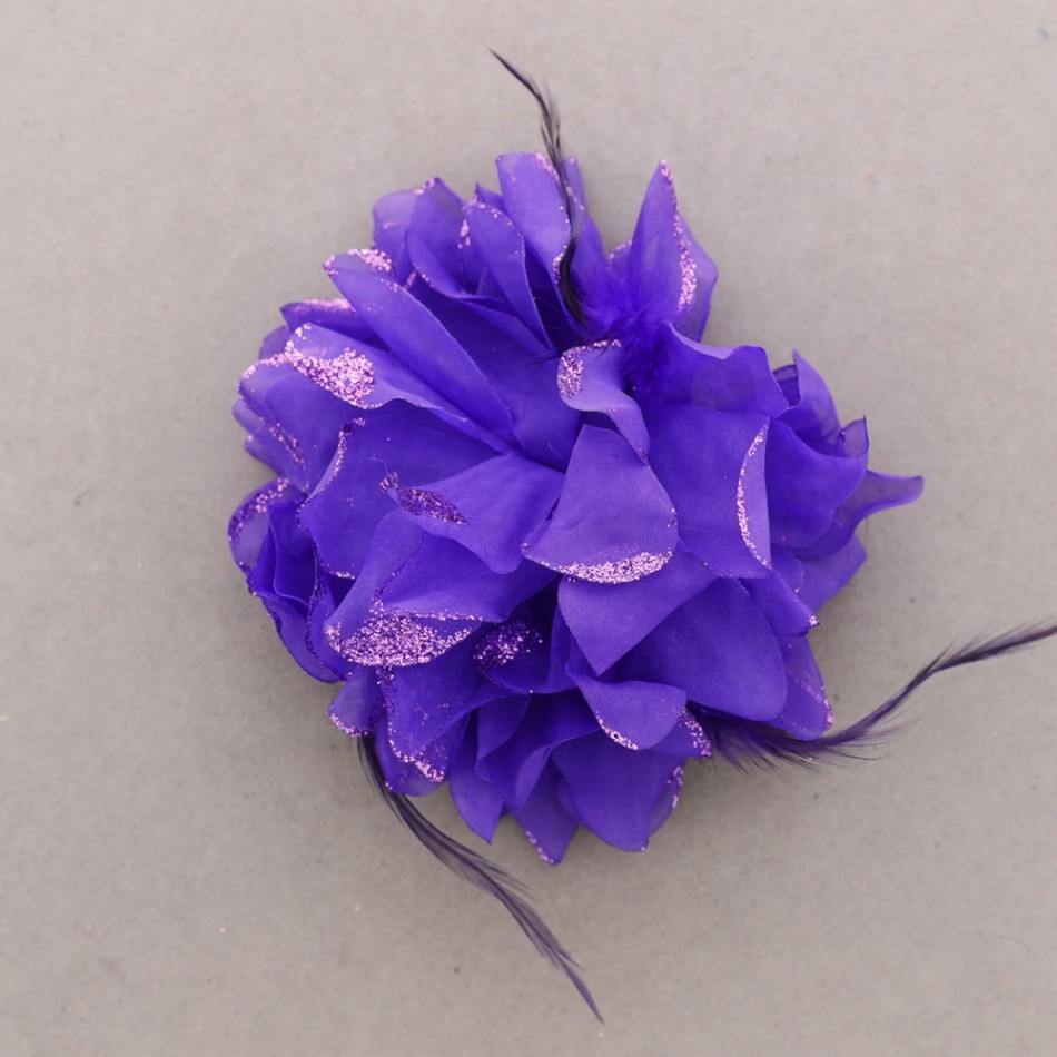 BROCHE FLOR TELA 15CM