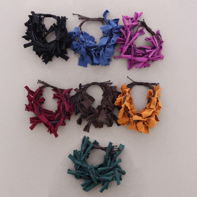 MACRAMÉ MULTI-STRAP FRINGE FABRIC BRACELET