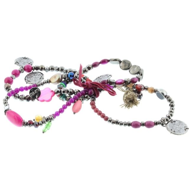 PULSERA 4 TIRAS CUENTAS