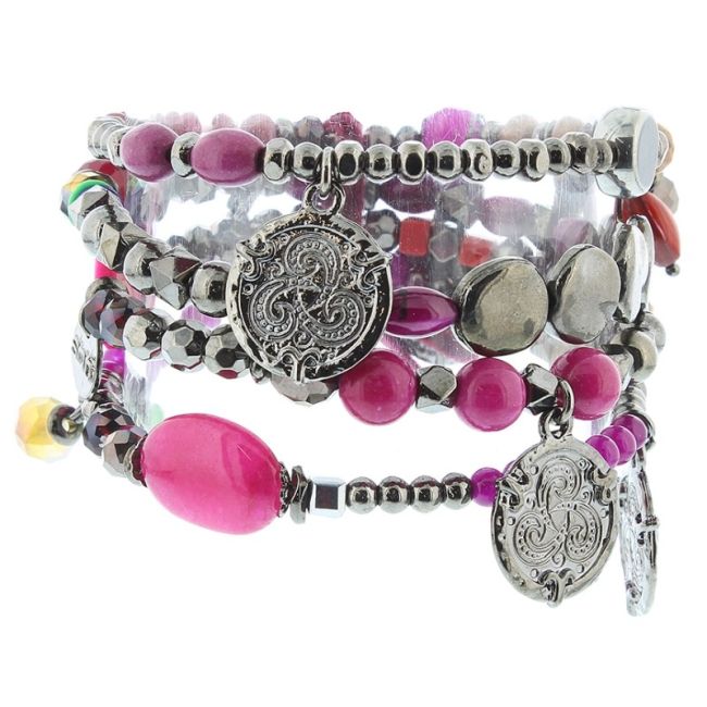 PULSERA 4 TIRAS CUENTAS