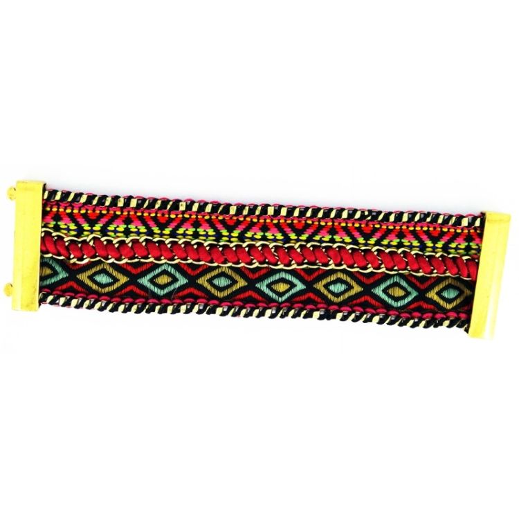 PULSERA CUENTAS CINTA TEJIDA