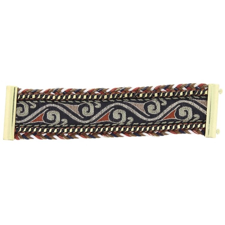 PULSERA CUENTAS CINTA TEJIDA