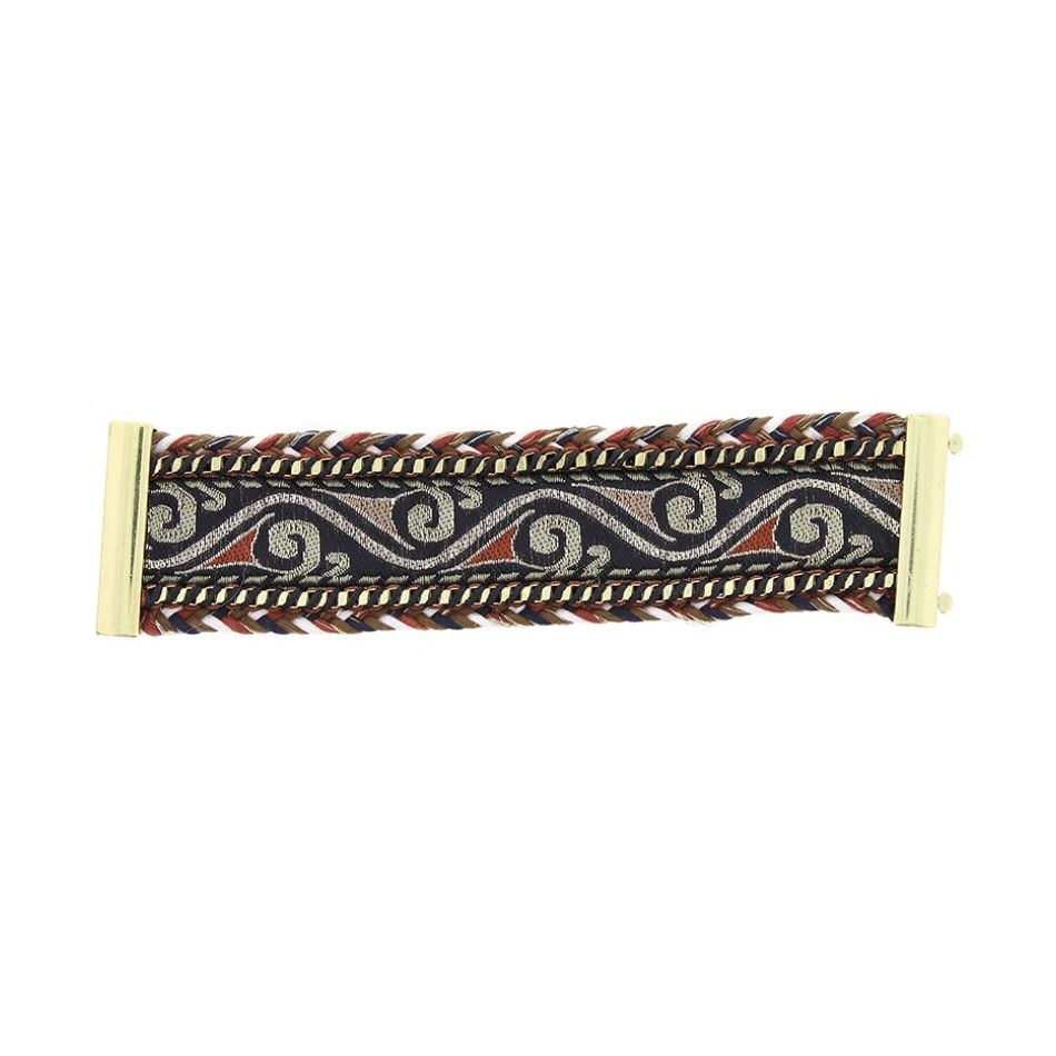 PULSERA CUENTAS CINTA TEJIDA