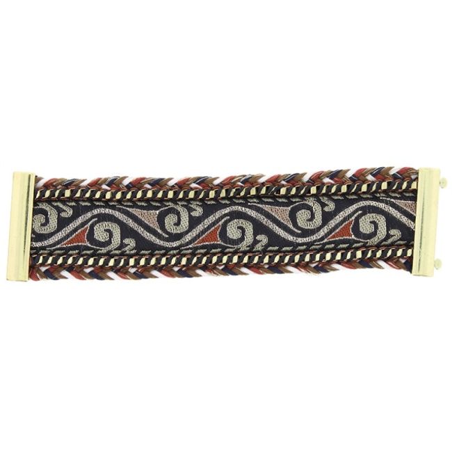 PULSERA CUENTAS CINTA TEJIDA