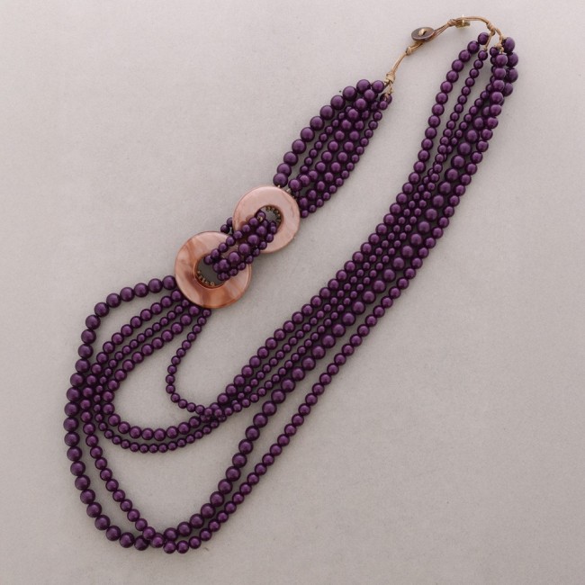 COLLAR LARGO BOLAS ESLABONES RESINA