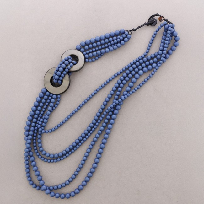 COLLAR LARGO BOLAS ESLABONES RESINA