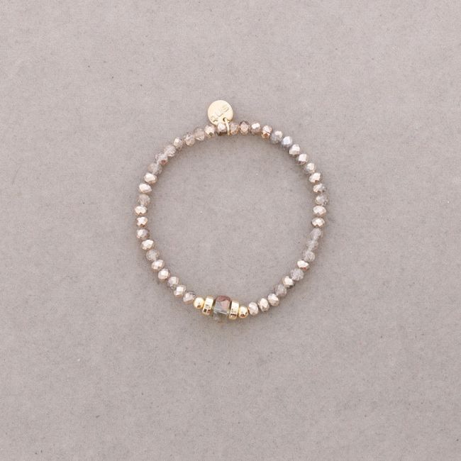 PULSERA ELÁSTICA CRISTALES FACETADOS