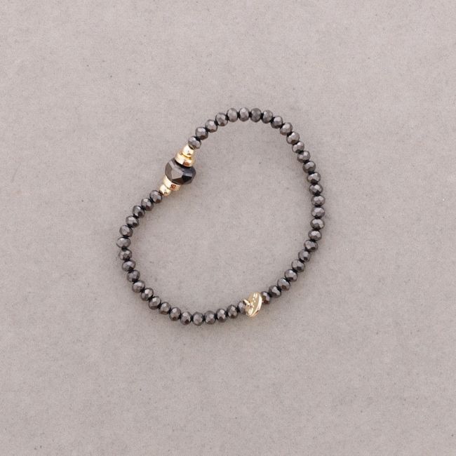 PULSERA ELÁSTICA CRISTALES FACETADOS