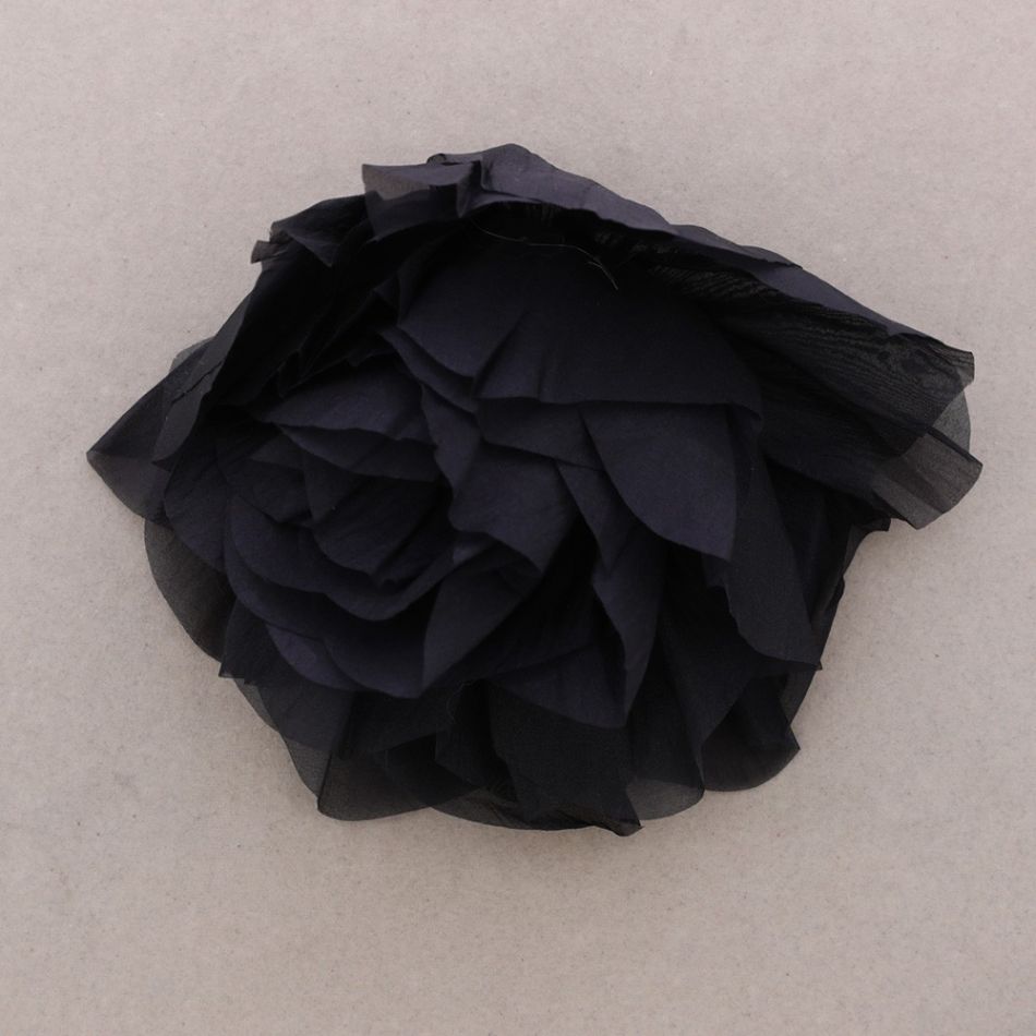 GATHERED FABRIC FLOWER BROOCH 20CM