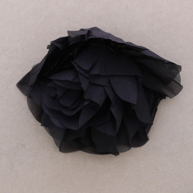 GATHERED FABRIC FLOWER BROOCH 20CM