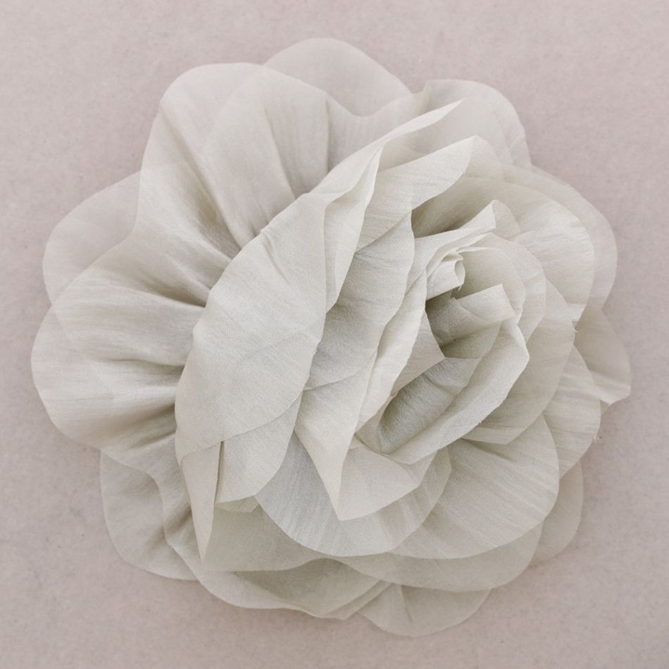 BROCHE FLOR TELA FRUNCIDA 20CM