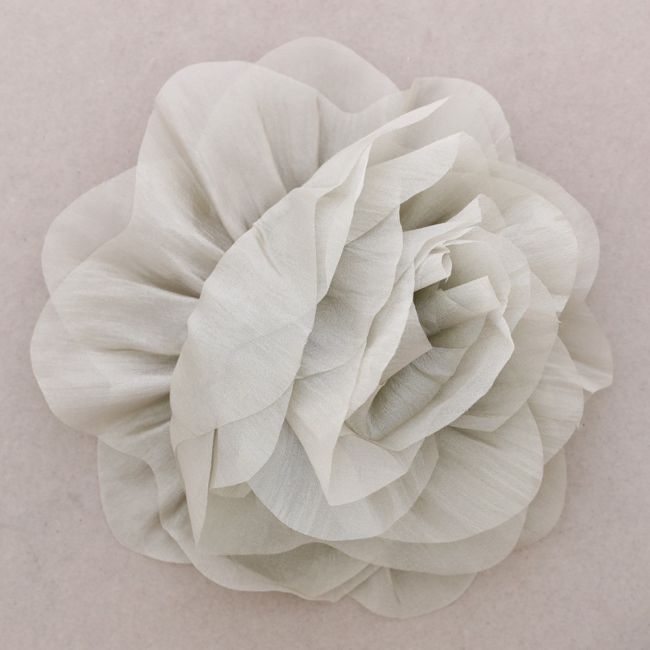BROCHE FLOR TELA FRUNCIDA 20CM