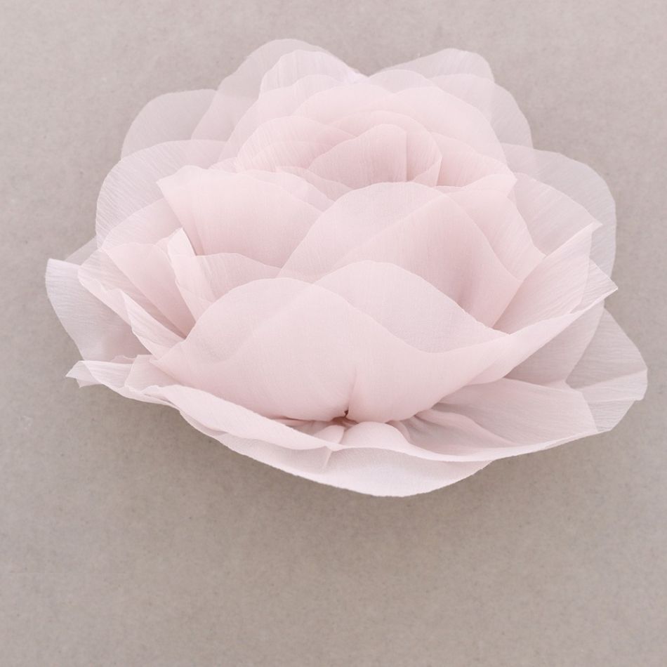 GATHERED FABRIC FLOWER BROOCH 20CM