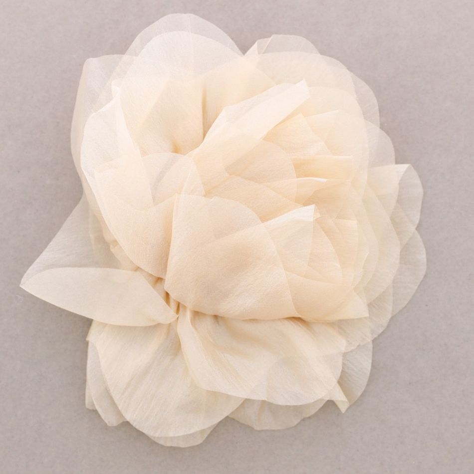 BROCHE FLOR TELA FRUNCIDA 20CM
