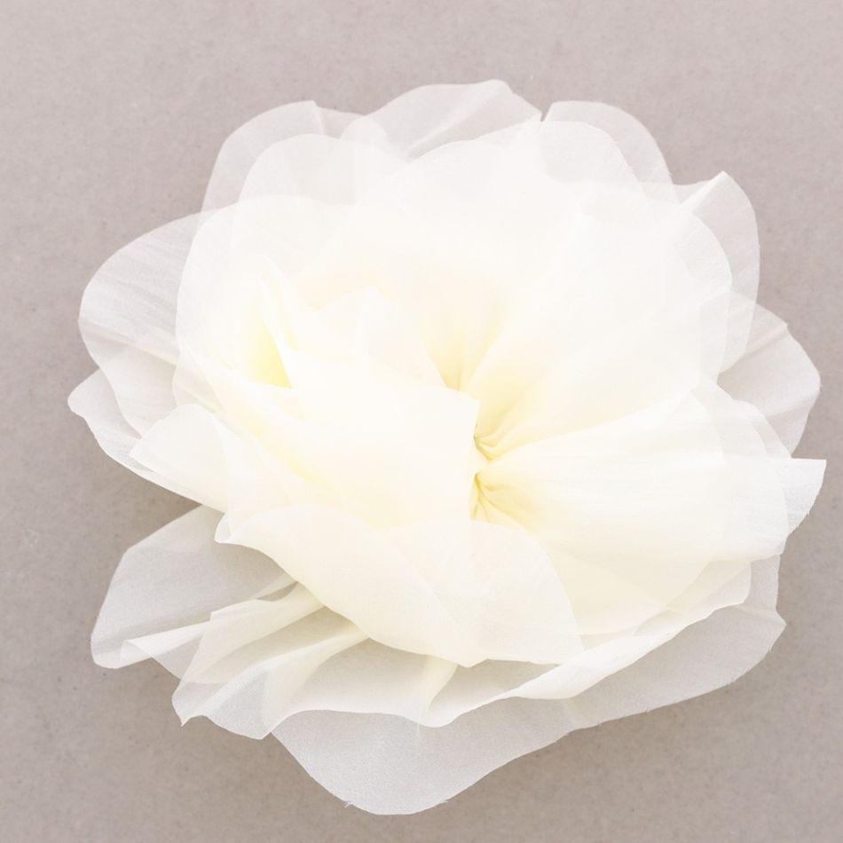 BROCHE FLOR TELA FRUNCIDA 20CM