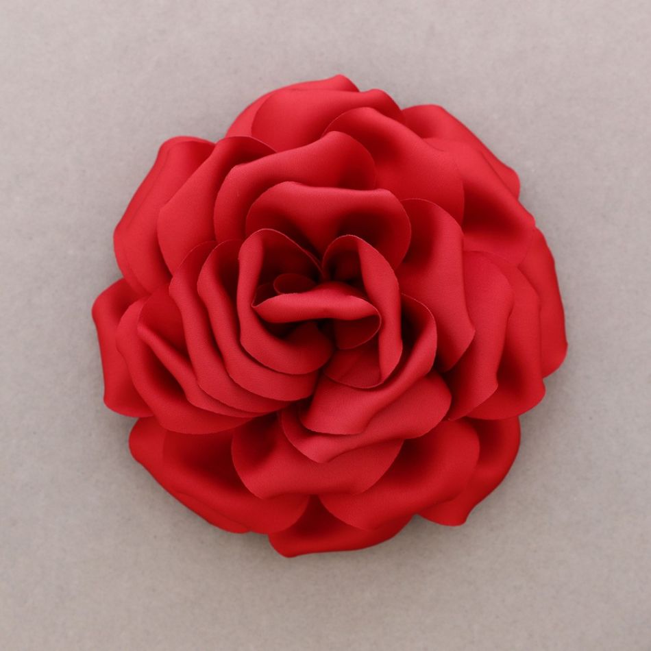 BROCHE FLOR TELA DOBLE CAPA 17CM