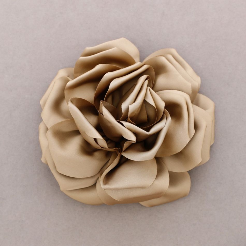 BROCHE FLOR TELA DOBLE CAPA 17CM