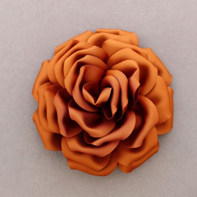 DOUBLE LAYER FABRIC FLOWER BROOCH 17CM