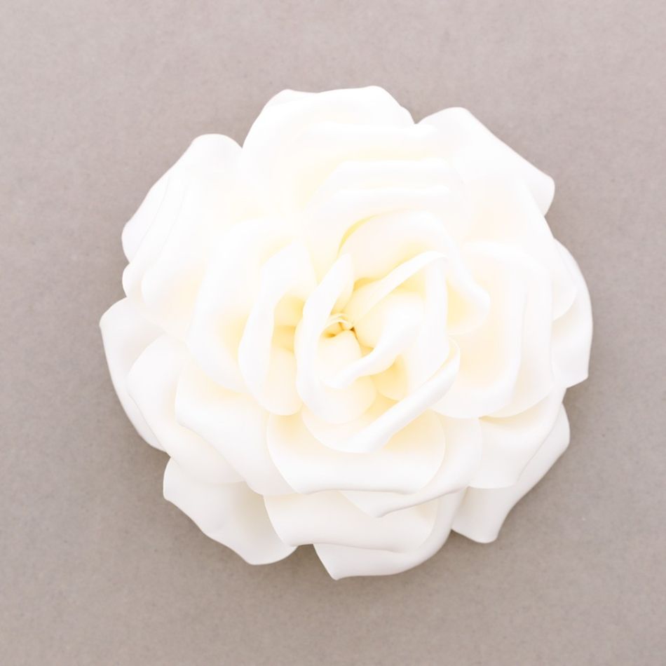 DOUBLE LAYER FABRIC FLOWER BROOCH 17CM