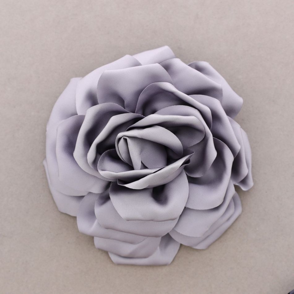 BROCHE FLOR TELA DOBLE CAPA 17CM