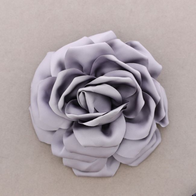 BROCHE FLOR TELA DOBLE CAPA 17CM