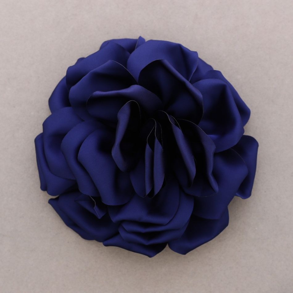 DOUBLE LAYER FABRIC FLOWER BROOCH 17CM