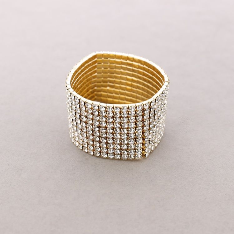 PULSERA ELÁSTICA 10 TIRAS CRISTALES