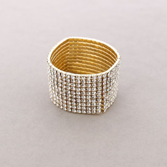 PULSERA ELÁSTICA 10 TIRAS CRISTALES