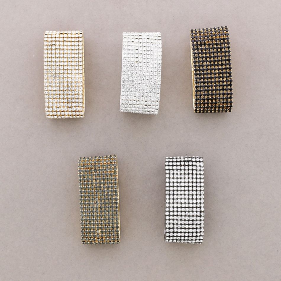 PULSERA ELÁSTICA 10 TIRAS CRISTALES