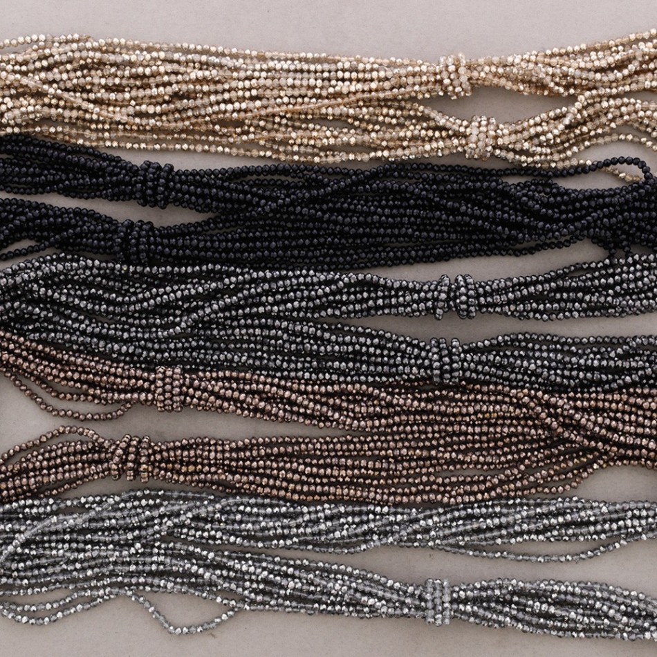 COLLAR LARGO MULTI FILAS CRISTALES FACETADOS
