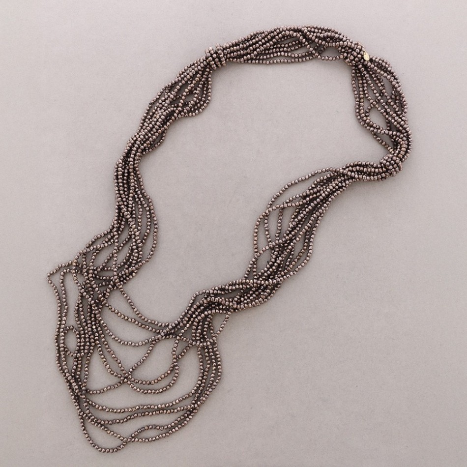 COLLAR LARGO MULTI FILAS CRISTALES FACETADOS