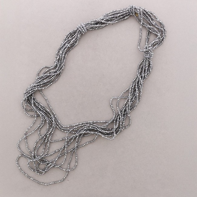 COLLAR LARGO MULTI FILAS CRISTALES FACETADOS