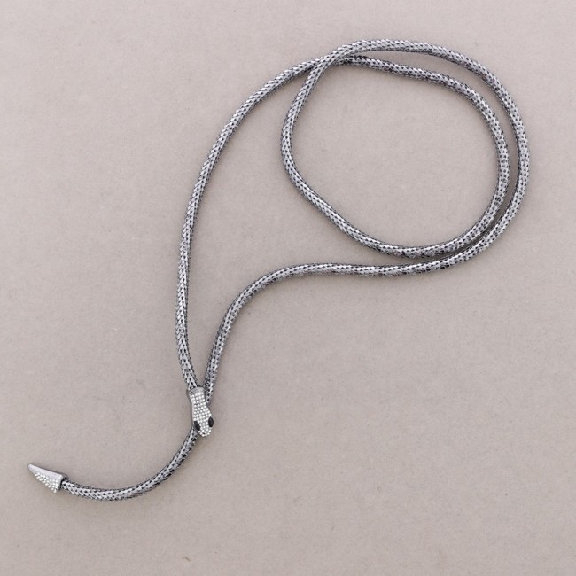 COLLAR ABIERTO IMÁN CADENA SERPIENTE METAL