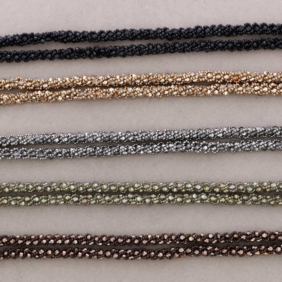 COLLAR LARGO CRISTALES ABALORIOS 160CM