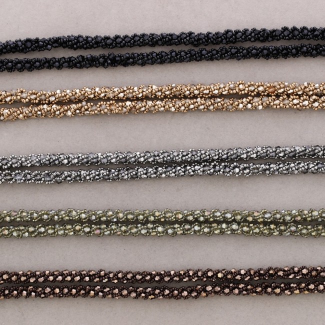 COLLAR LARGO CRISTALES ABALORIOS 160CM