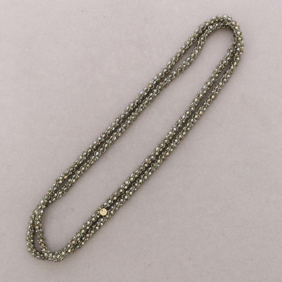 COLLAR LARGO CRISTALES ABALORIOS 160CM