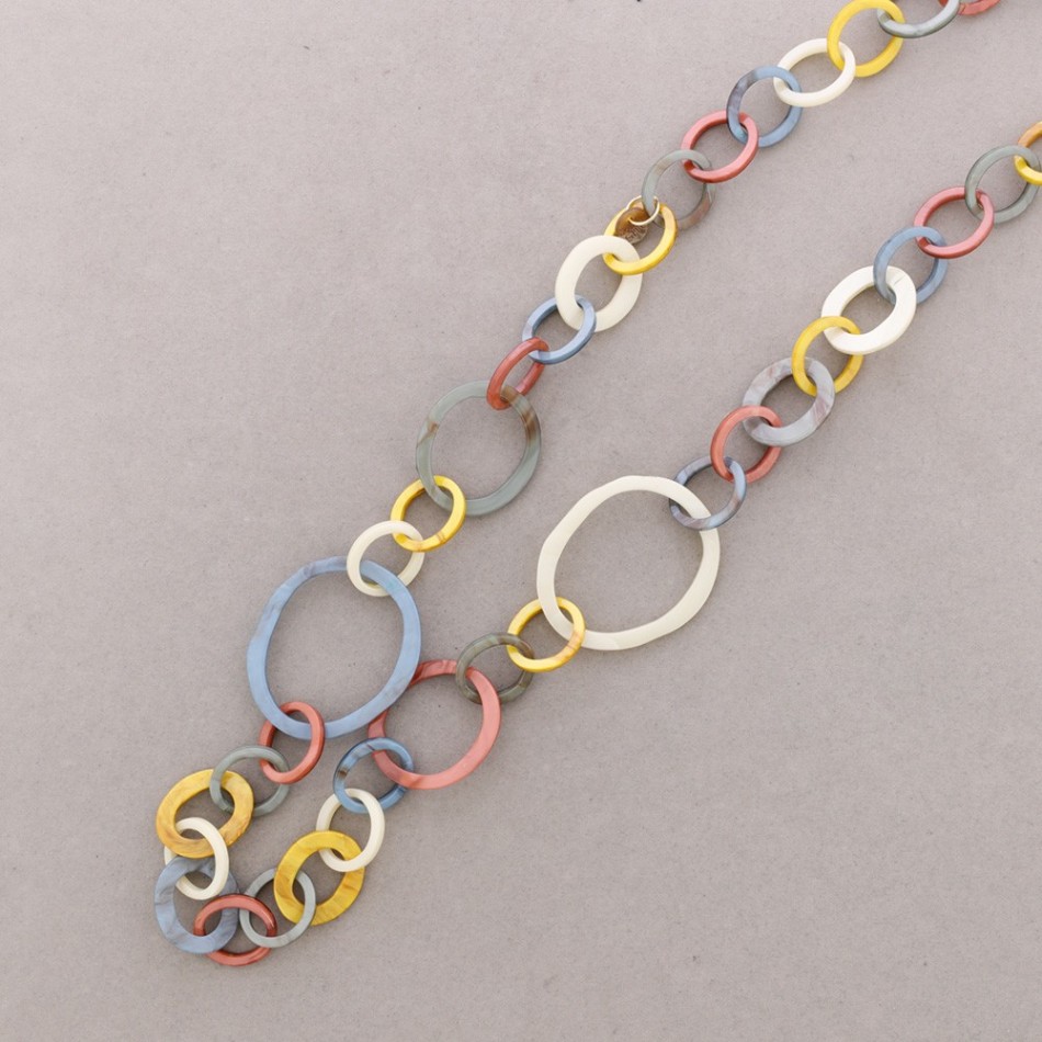LONG RESIN LINK NECKLACE