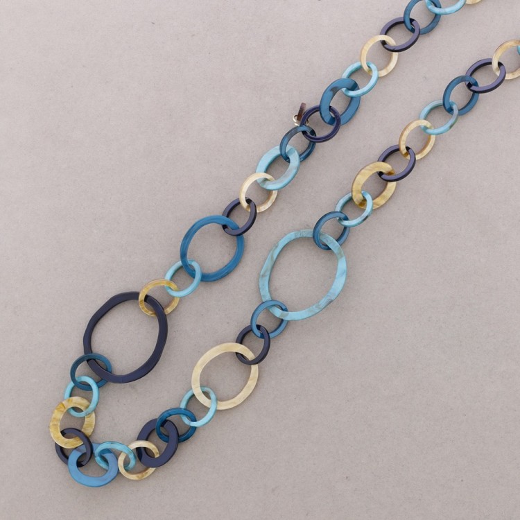 COLLAR LARGO ESLABONES RESINA