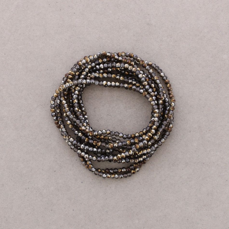 PULSERA ELÁSTICA CUENTAS CRISTALES FACETADOS