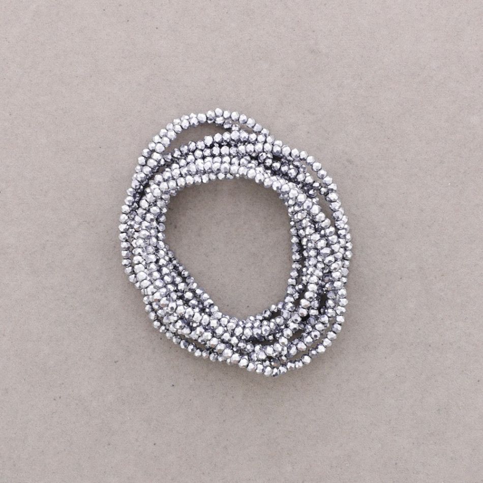 PULSERA ELÁSTICA CUENTAS CRISTALES FACETADOS