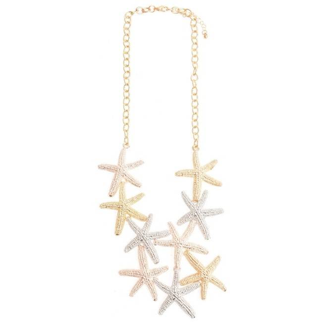 GARGANTILLA METAL ESTRELLAS DEL MAR