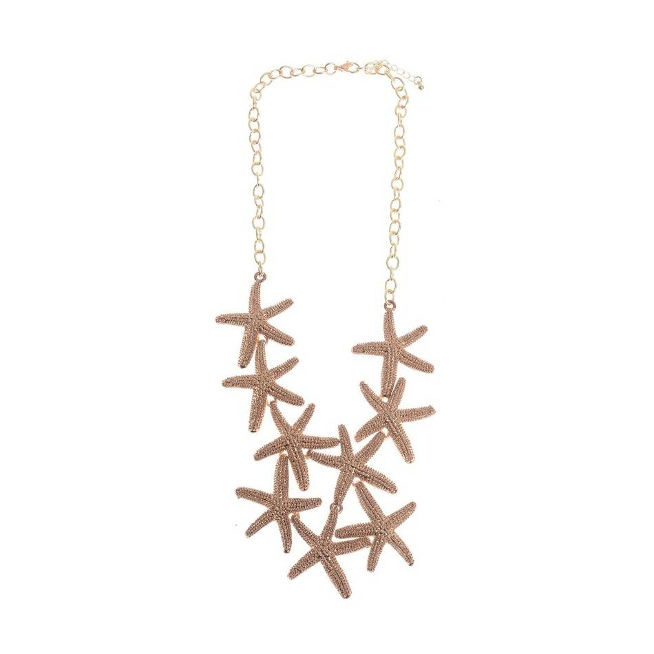 GARGANTILLA METAL ESTRELLAS DEL MAR