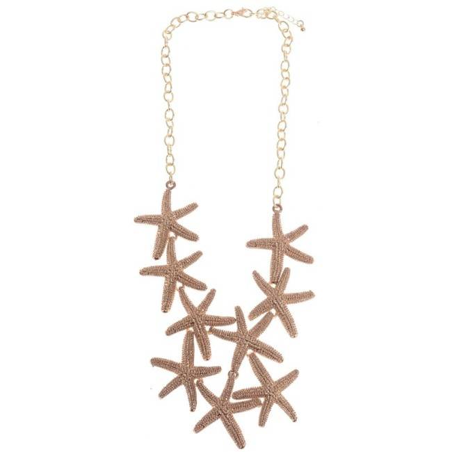GARGANTILLA METAL ESTRELLAS DEL MAR