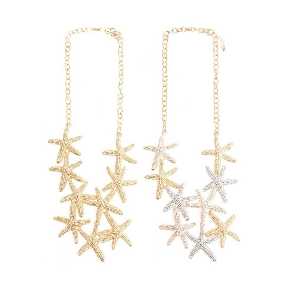 GARGANTILLA METAL ESTRELLAS DEL MAR