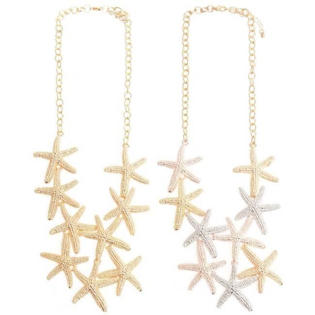 GARGANTILLA METAL ESTRELLAS DEL MAR