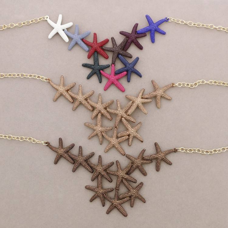 METAL STARS OF THE SEA SHORT NECKLACE 2